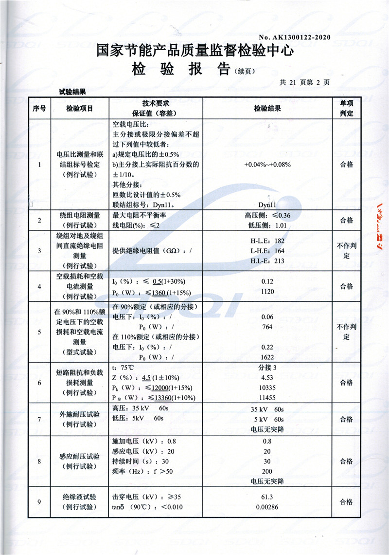 高低压试验报告-S11-1250乐业乐业乐业油浸式变压器-2.jpg